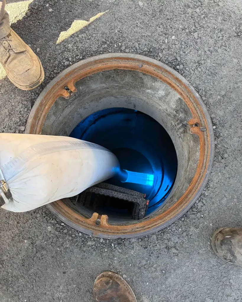 gg 8 inch private main line rehabilitated using trenchless technology