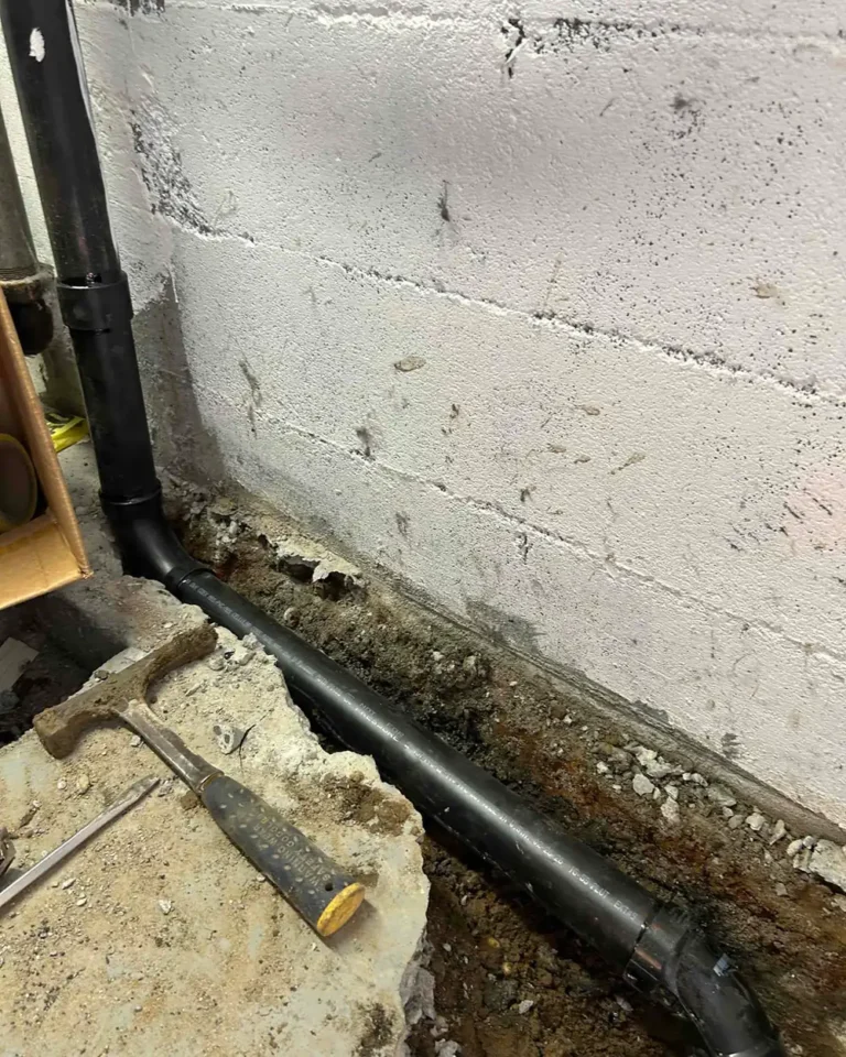 Home gg broken drain line that ran into basment we located, dug up and repaired