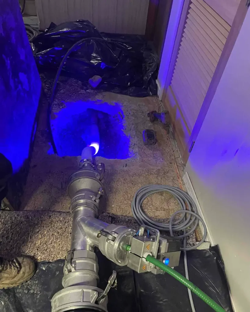 Home gg side sewer repair done with trenchless technology
